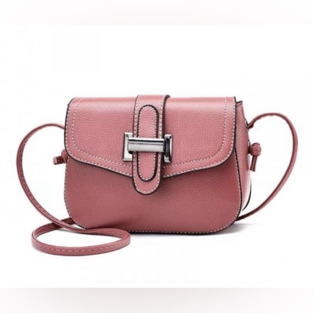NWT - PINK Crossbody Handbag - Vegan Leather **6 Colors Available**